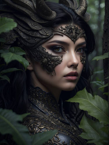 attractive forest dragon woman brunette