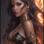 Tarot Card The Sun fishtail chocolate hair woma 3