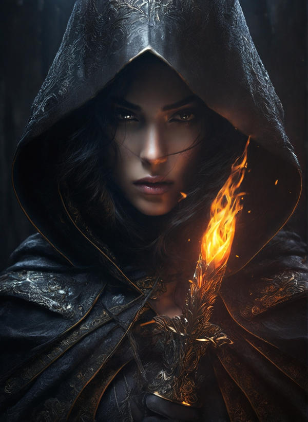 Rogue Female Knight Wearing A Hood Black by arrojado on DeviantArt
