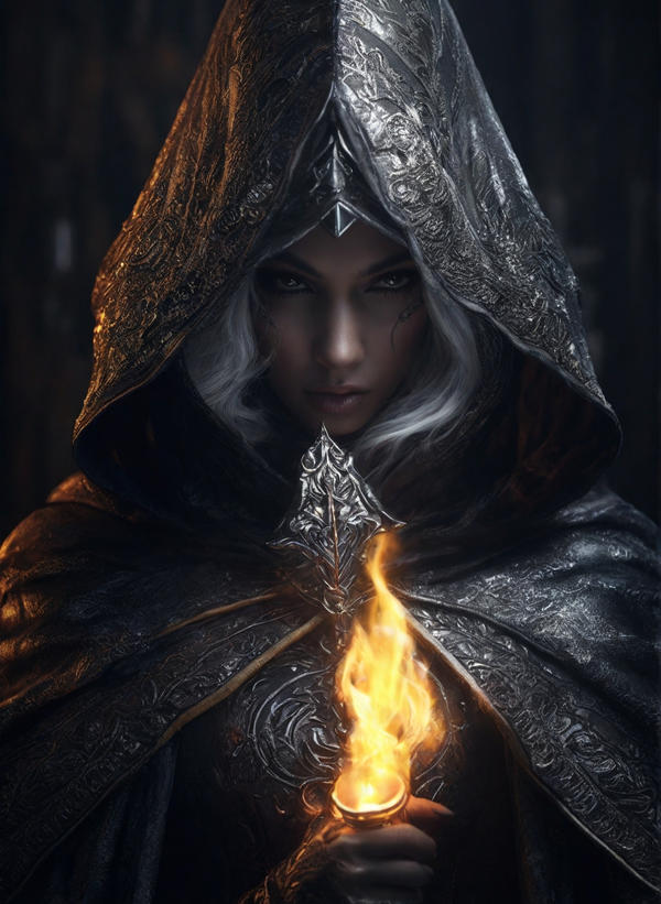 Rogue Female Knight Wearing A Hood Silver by arrojado on DeviantArt