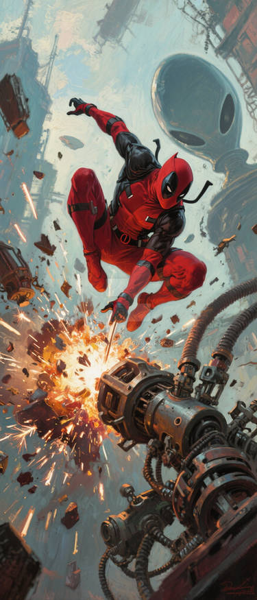 Marvel Deadpool Vs Aliens 3 by arrojado on DeviantArt