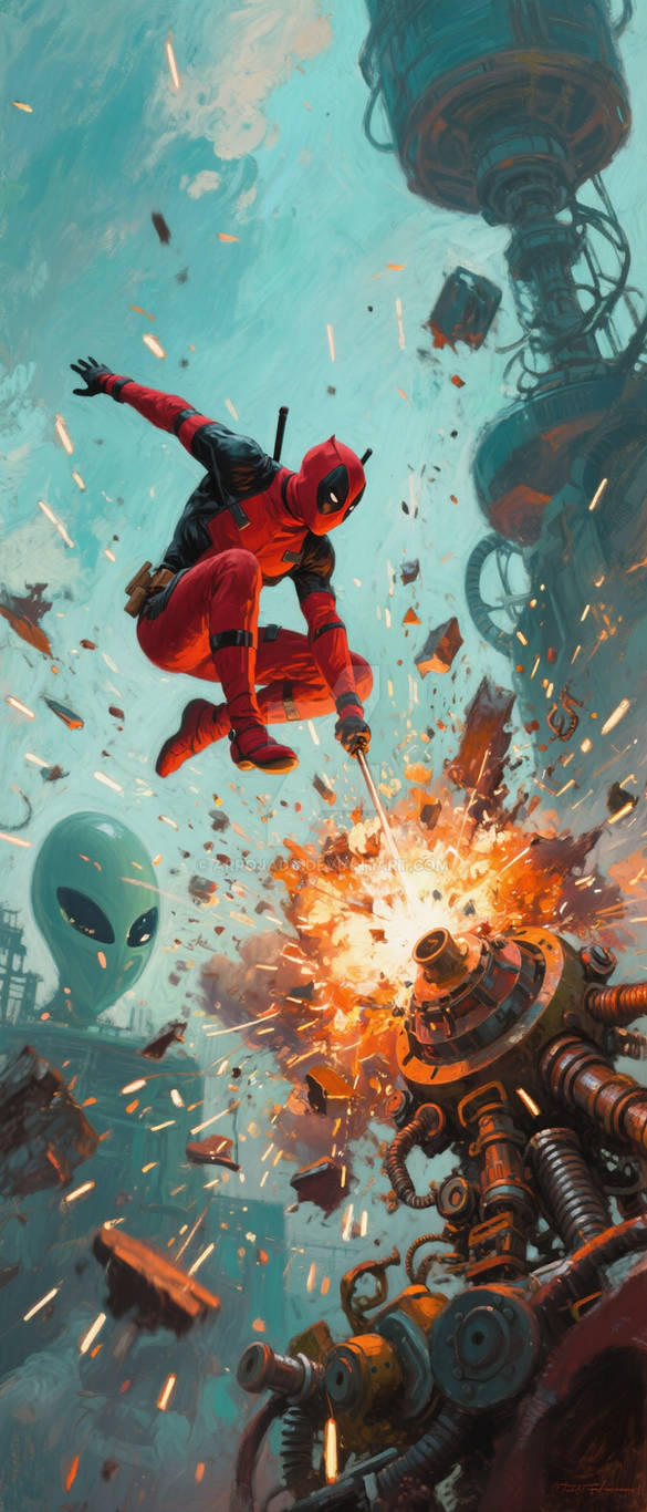 Marvel Deadpool Vs Aliens 4 by arrojado on DeviantArt