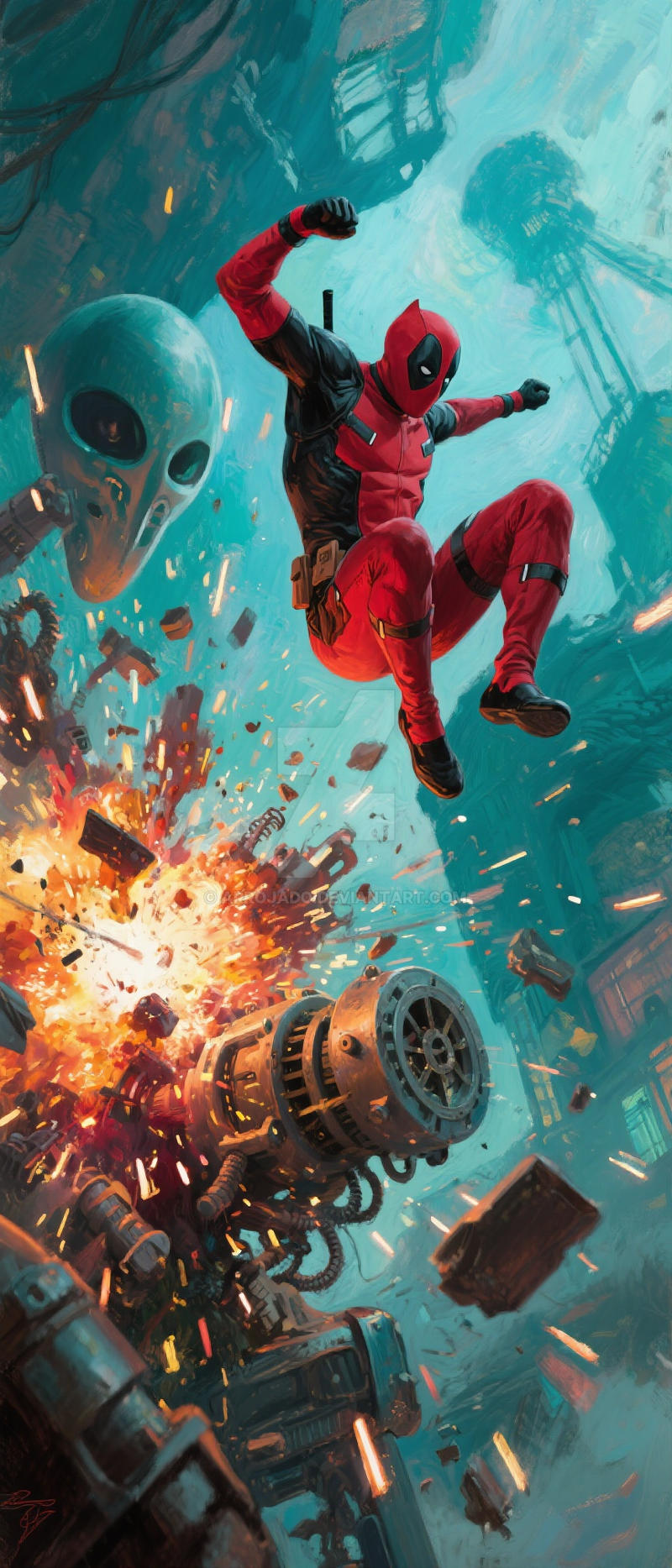 Marvel Deadpool Vs Aliens 3 by arrojado on DeviantArt