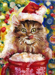 Christmas cat by Alena-Koshkar