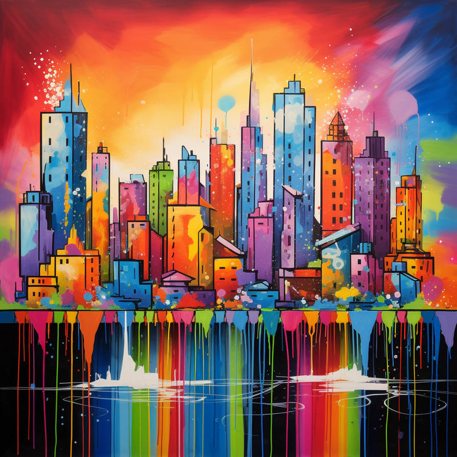 Rainbow City by Coloring-Collective on DeviantArt