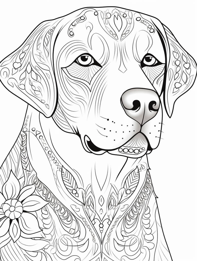 Labrador Retreiver - Free Printable Coloring Page by Coloring