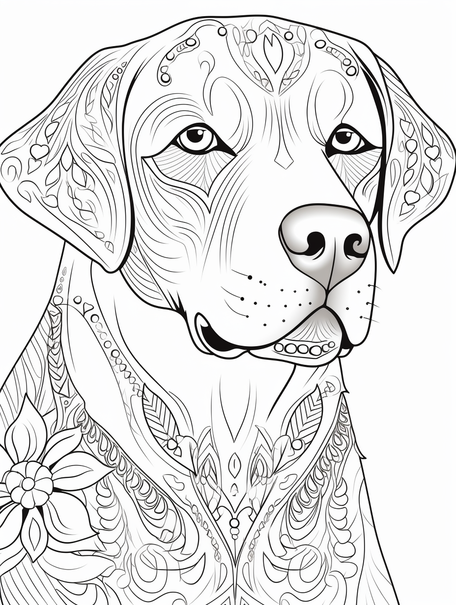Labrador Retreiver - Free Printable Coloring Page by Coloring ...