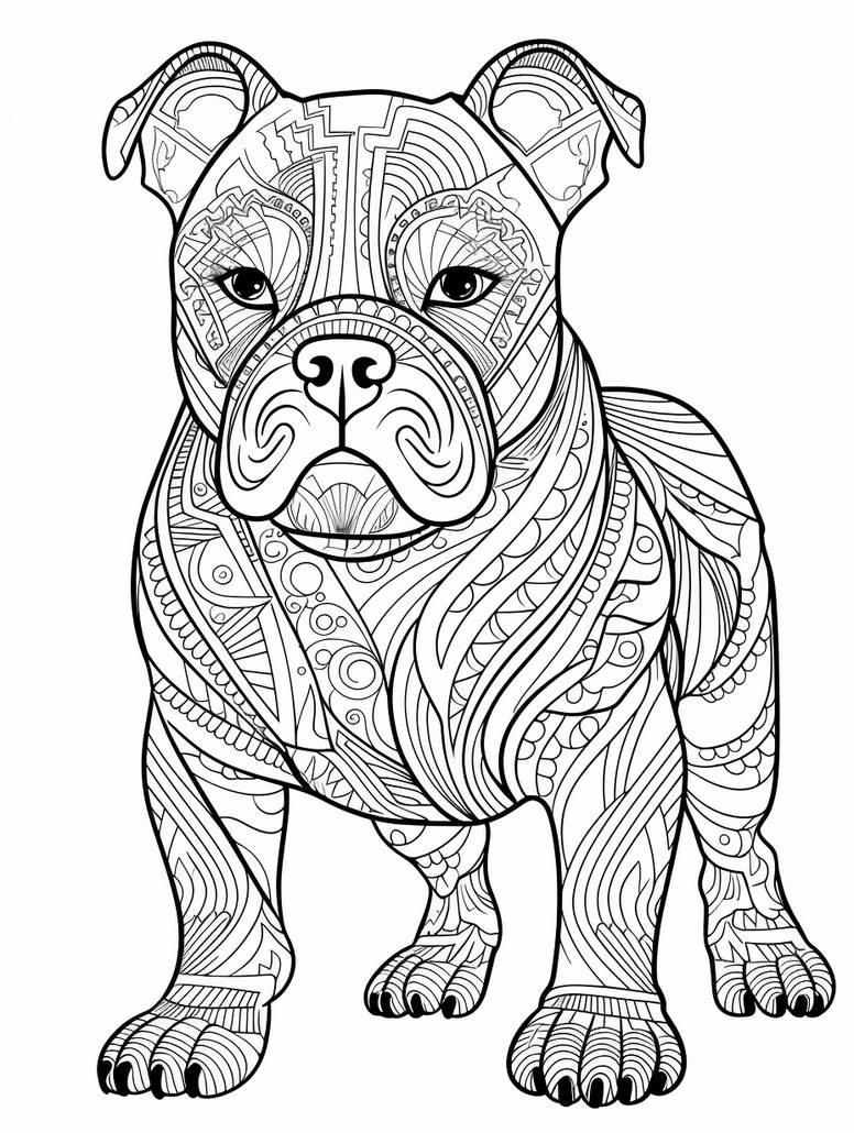 Bulldog Free Printable Coloring Page by ColoringCollective on DeviantArt
