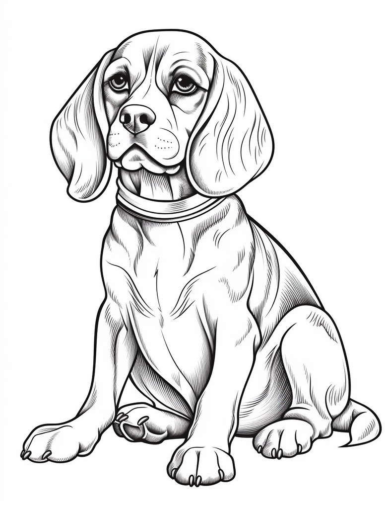 Beagle - Free Printable Coloring Page by Coloring-Collective on DeviantArt