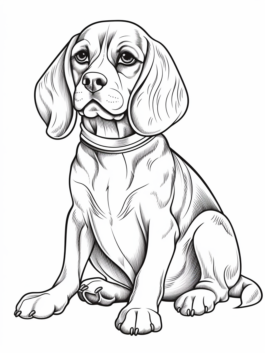 Beagle Dog Coloring Pages — Reference 7 Beagle Dog Coloring Pages — Reference 7