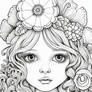 Flower Girl - Free Printable Coloring Page