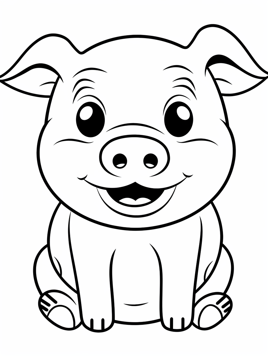 Cute Simple Pig - Free Printable Coloring Page by Coloring-Collective on DeviantArt cute-simple-pig-free-printable-coloring-page-by-coloring-collective-on-deviantart