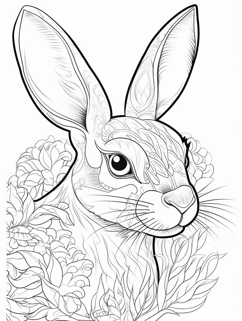 Coloring Rabbit Printable 50 Bunny Rabbit Coloring Pages: Printable