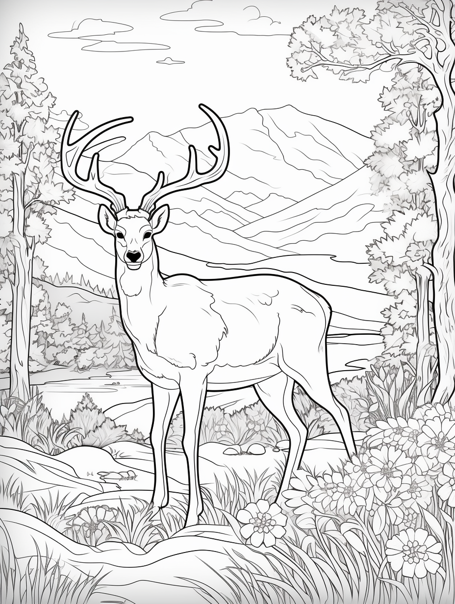 Deer - Free Printable Coloring Page by Coloring-Collective on DeviantArt deer-free-printable-coloring-page-by-coloring-collective-on-deviantart