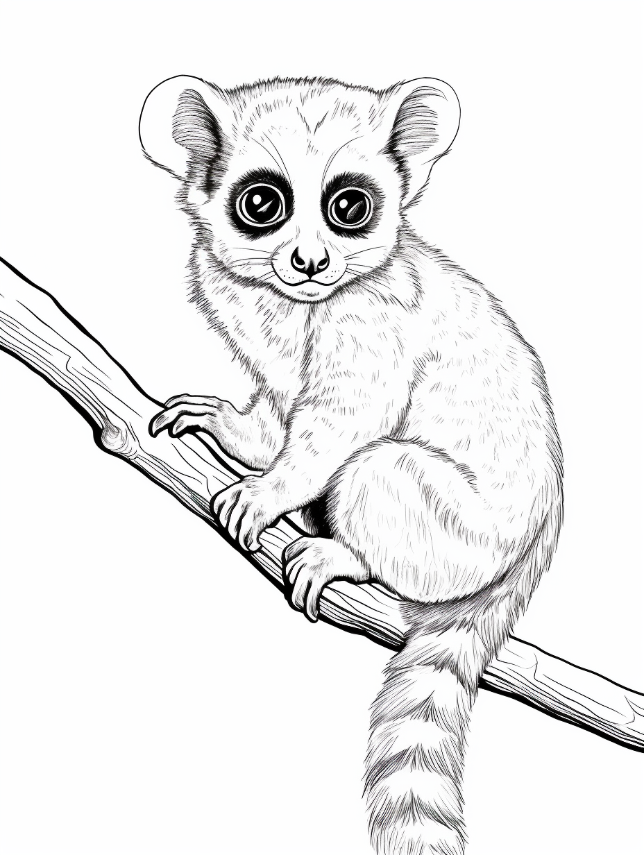 Loris Easy Slow Loris - Free Printable Coloring Page by Coloring-Collective on ...