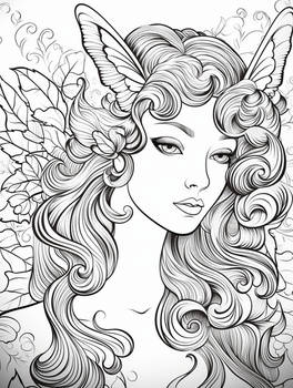 Butterfly Head - Free Printable Coloring Page