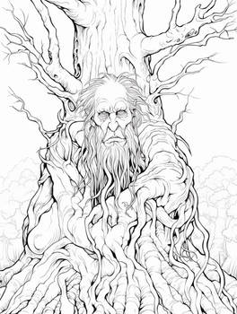 Elder Tree Spirit - Free Printable Coloring Page