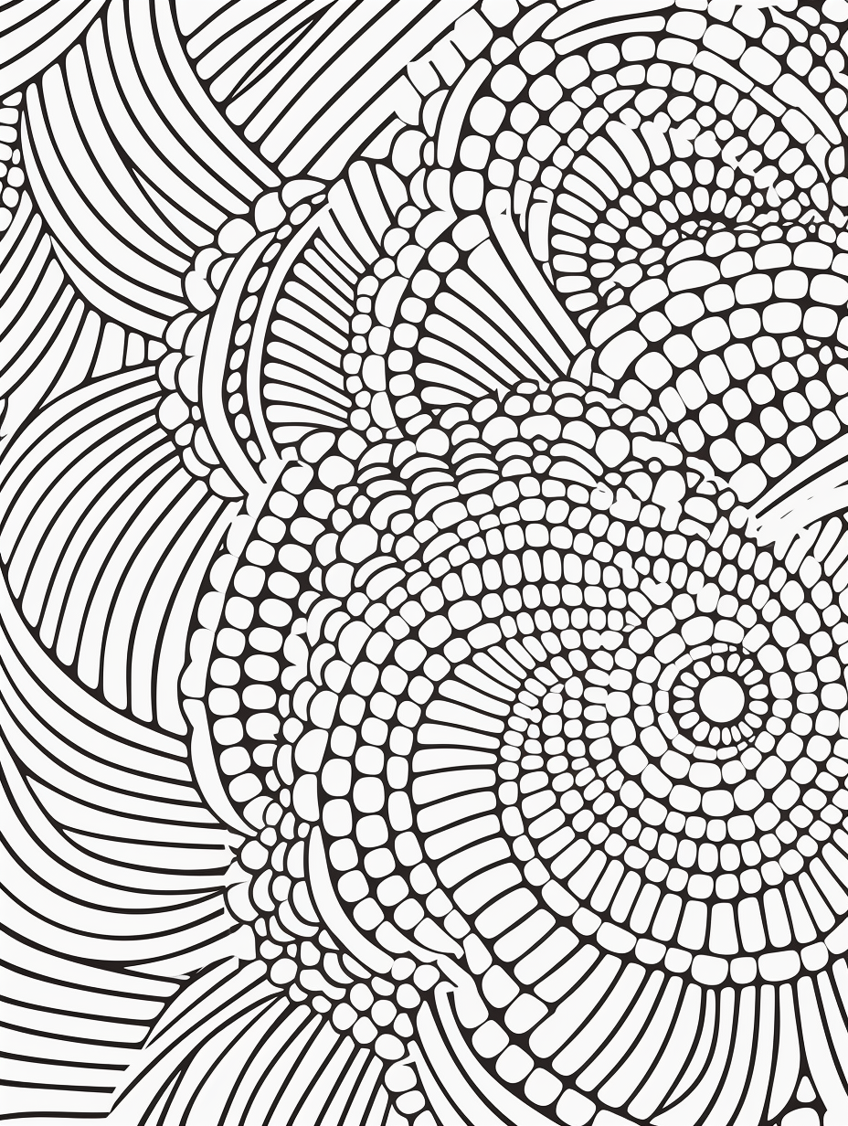Curves Coloring Curves and Dots - Free Patterned Coloring Page by Coloring-Collective ...