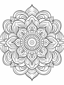 Intricate Mandala - Free Patterned Coloring Page