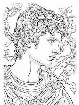 Surreal Greek - Free Coloring Page