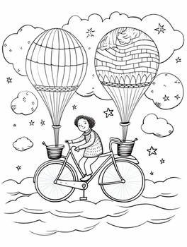 Dreams of Flying - Free Coloring Page