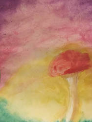 Watercolor Mushroom