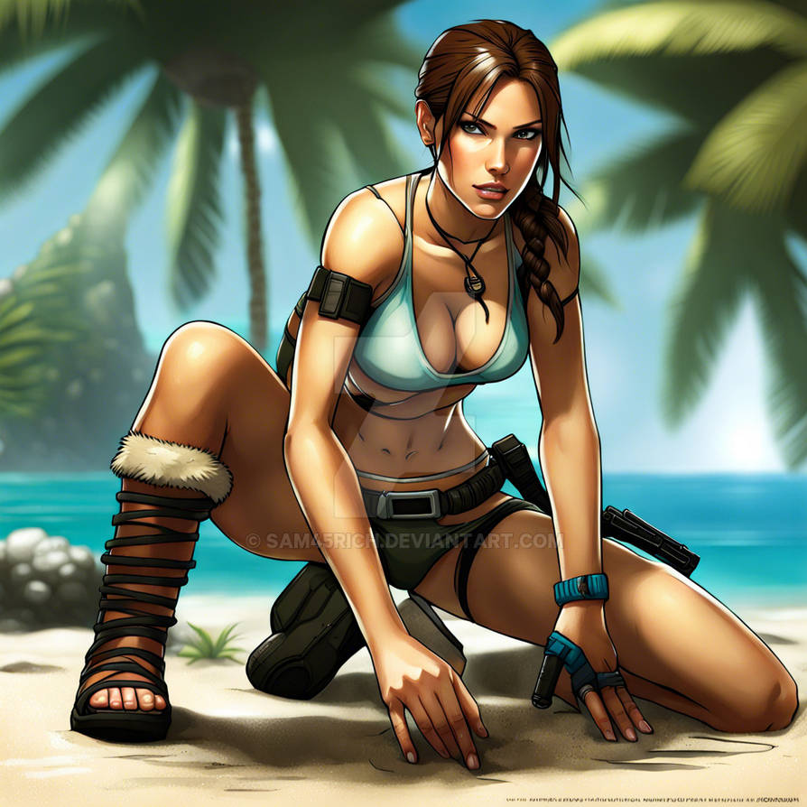 Lara Croft in bikini