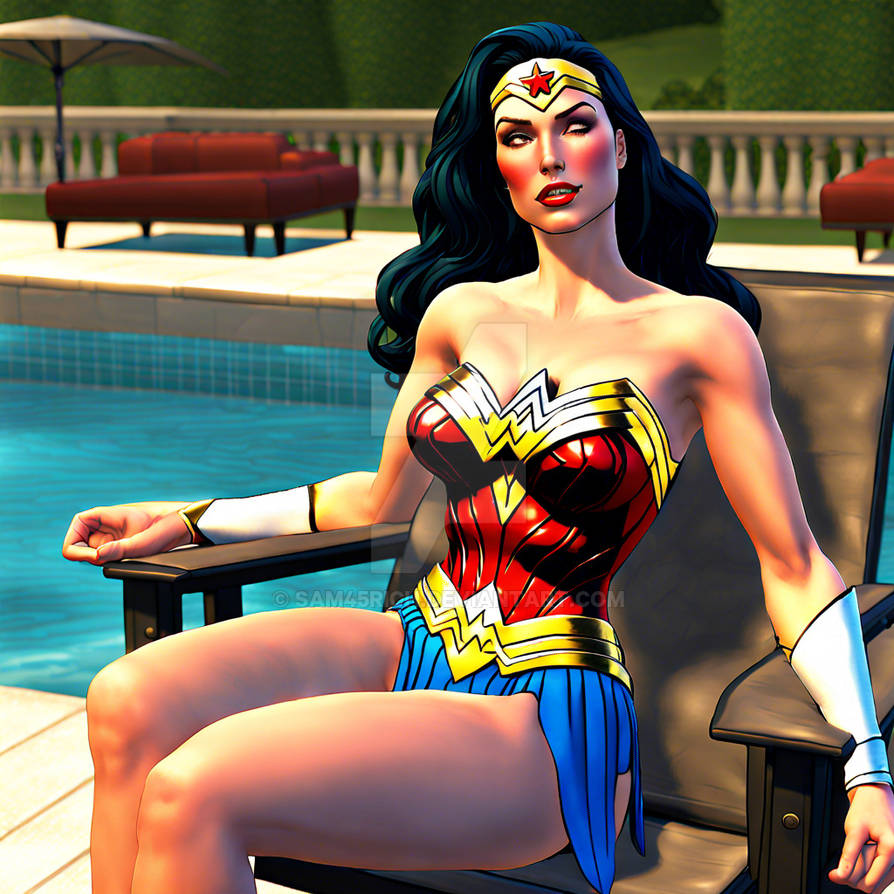 Sunbat relaxy by the simming poolside sunbat by sam45rich on DeviantArt
