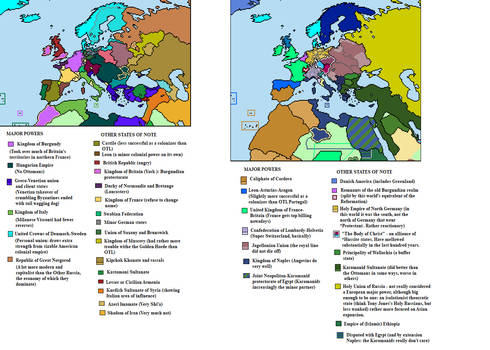Different Great Powers of Europe