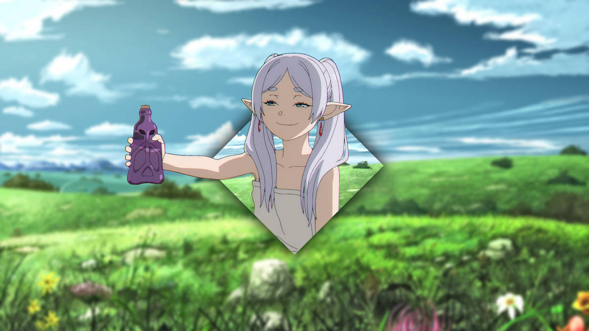 Frieren Smug Wallpaper by Markofka007 on DeviantArt