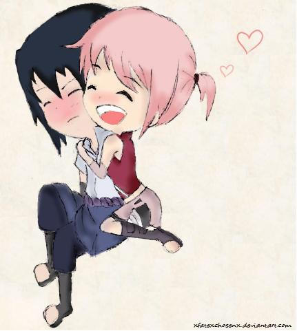 sasusaku: hug and love