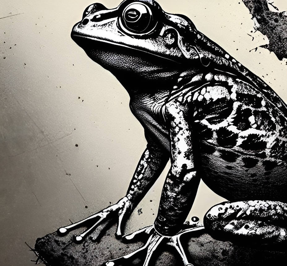 Gorgeous pen and ink Frog by Qweggy123 on DeviantArt