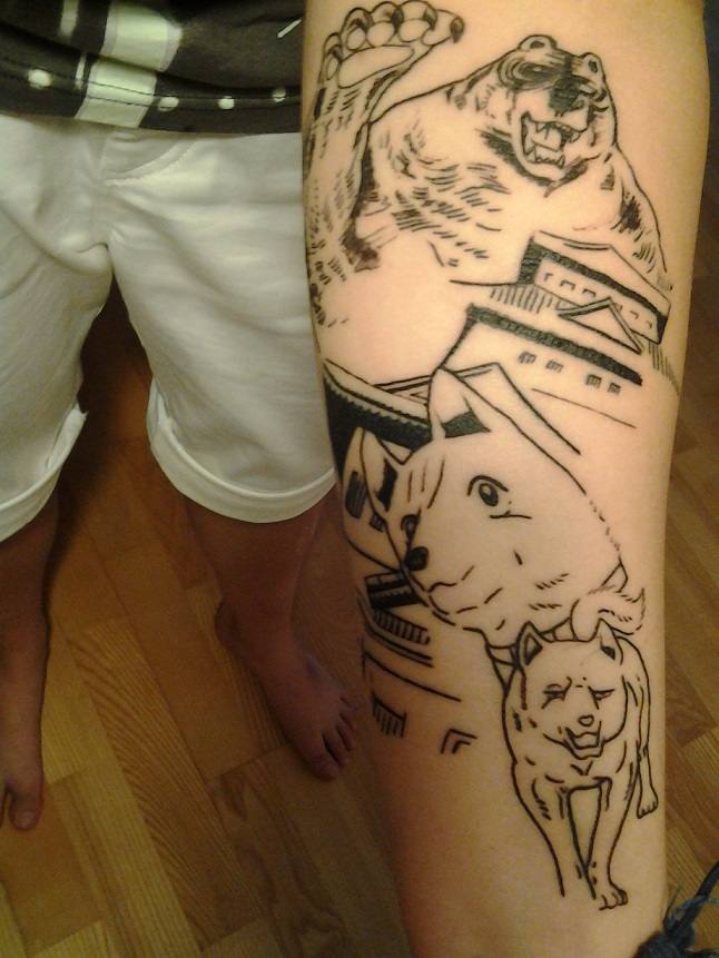 GNG tattoo in progress