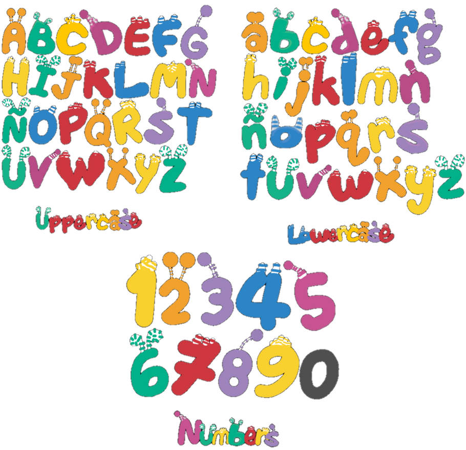 Oddbods letters and numbers by Samirmangoba on DeviantArt