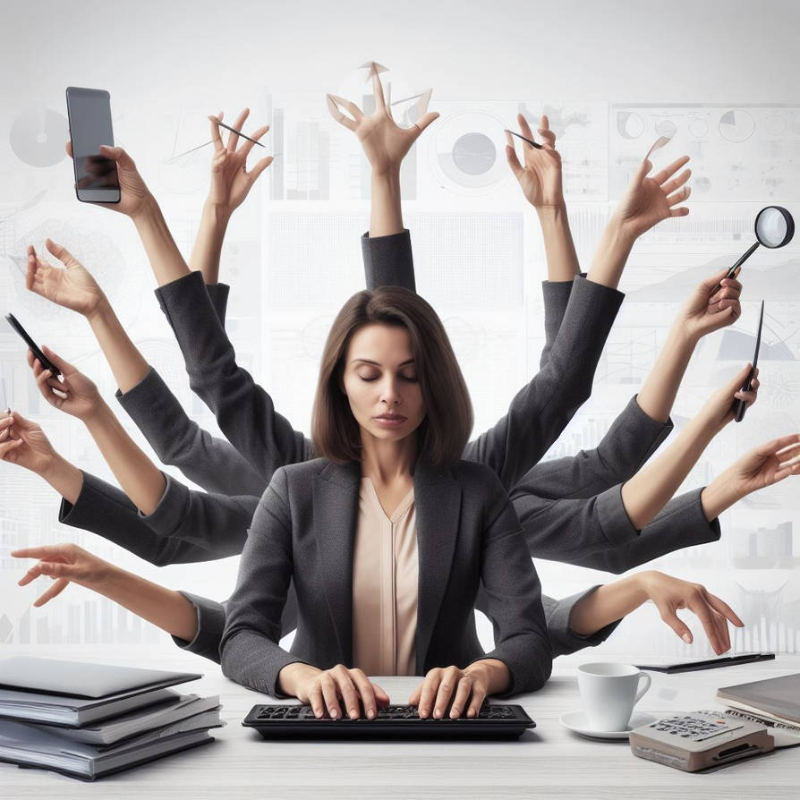 Office Woman Multitasker 8 by udyanking on DeviantArt