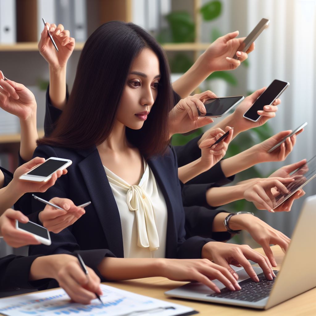 Office Woman Multitasker 11 by udyanking on DeviantArt