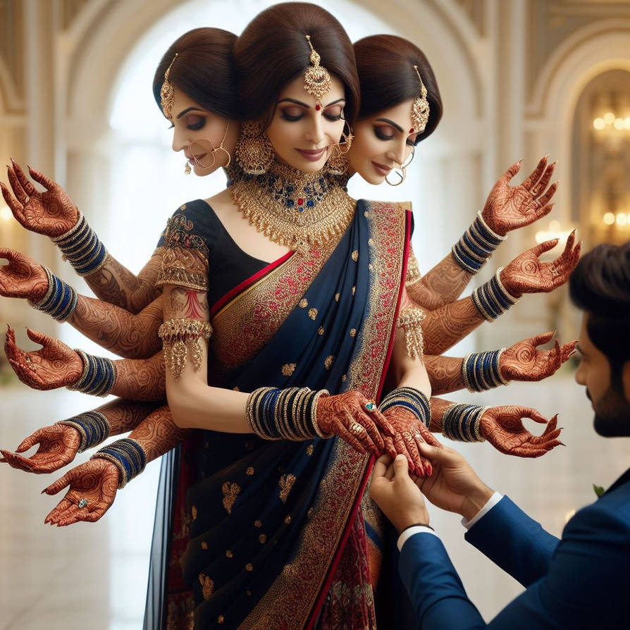 Multiple Hand Design Multi hands Bride 59 by udyanking on DeviantArt