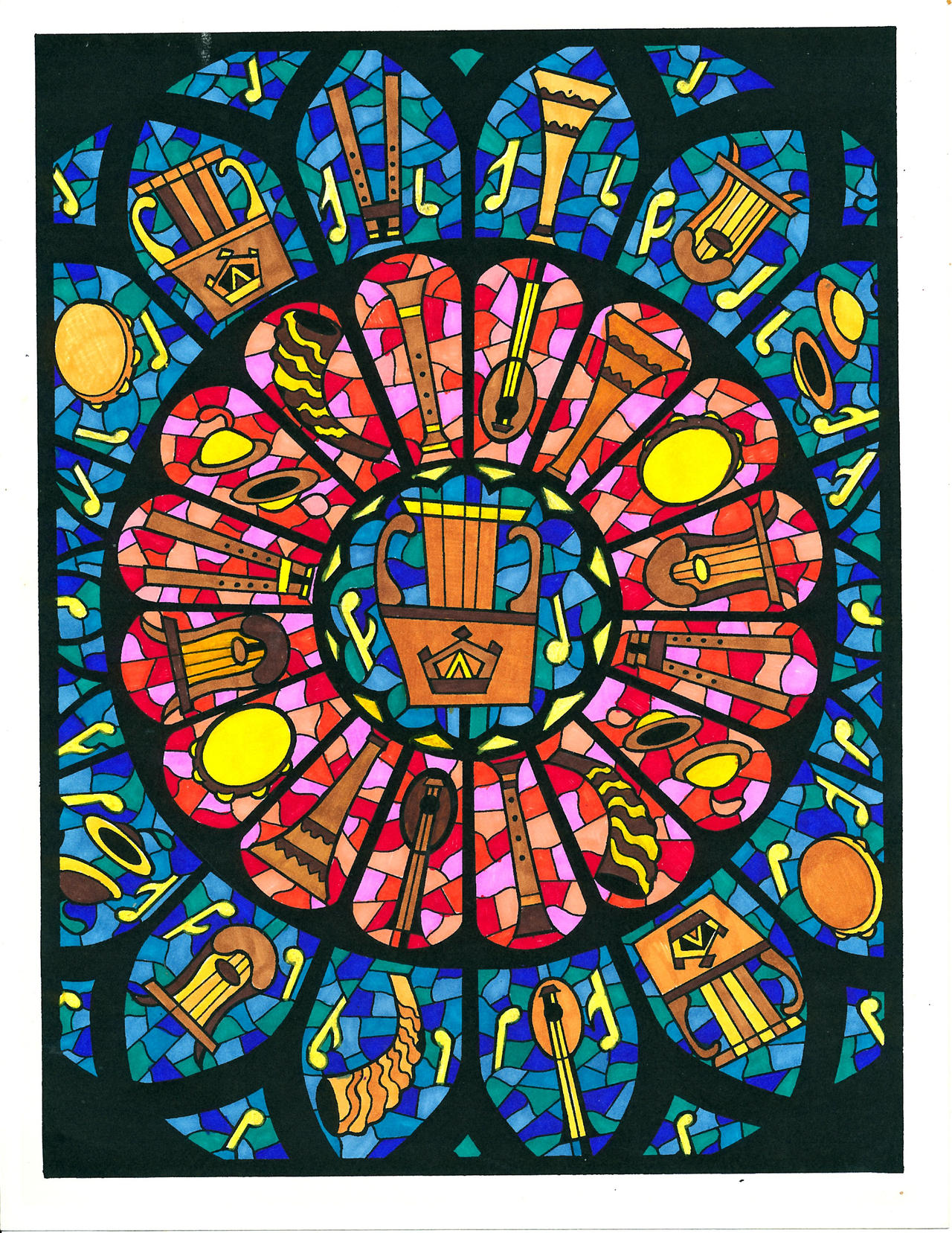 Musical Instrument Window Type Musical Stained Glass Window by mathlab on DeviantArt