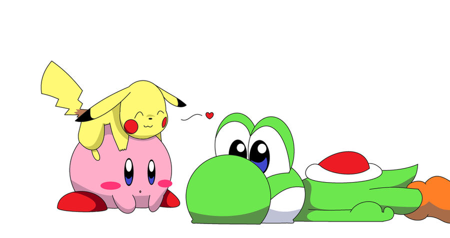 Risultati immagini per kirby yoshi fan art