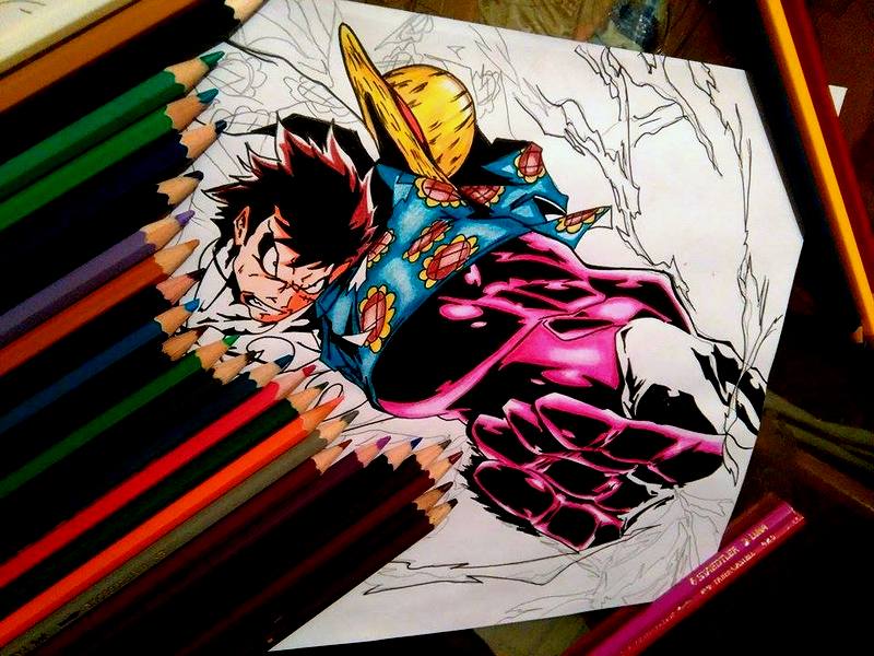 One piece  ! Haki ...! Luffy :)  Gear 5