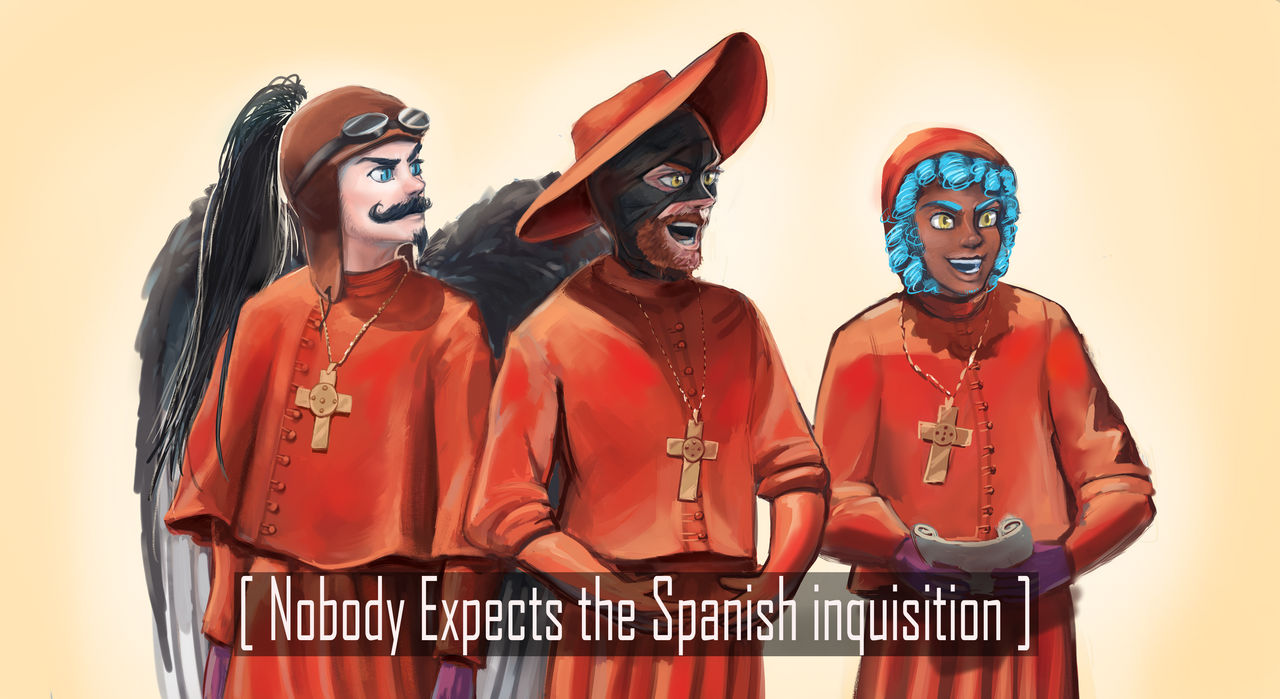 Nobody Expects The Spanish Inquisition Colored By V21e On Deviantart Nobody Expects The Spanish Inquisition Colored By V21e On Deviantart