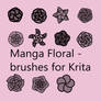 Manga Floral - Brushes for Krita