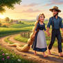Eugene and Rapunzel as Amish and Mennonites