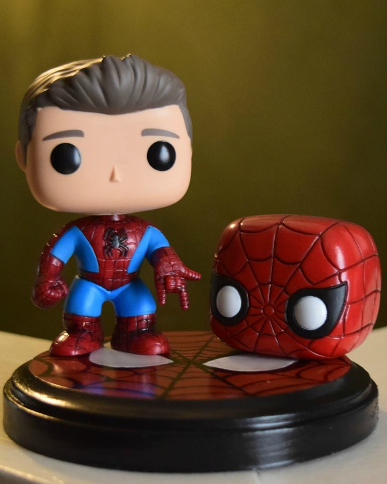 CUSTOM Umasked Spider-Man / Peter Parker FUNKO POP