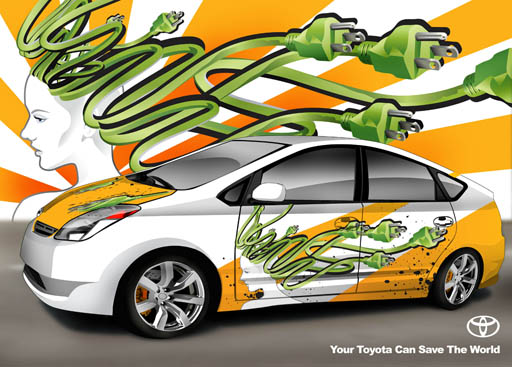 Prius Car Wrap Ad