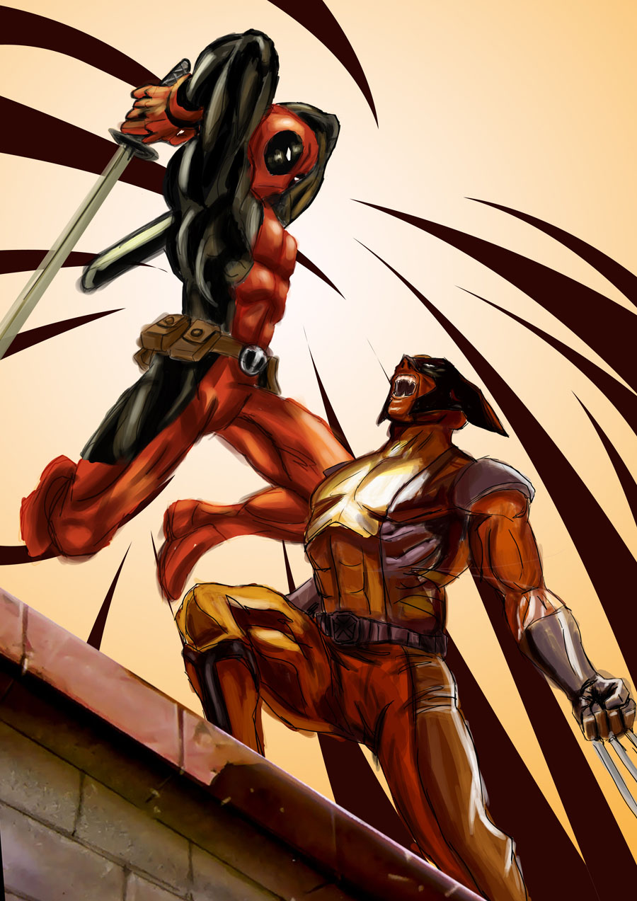 Deadpool VS Wolverine by ronaldesign