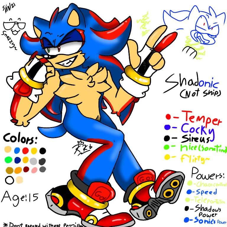 My mixesger of sonic and shadow(not ship) by crownkk2 on DeviantArt