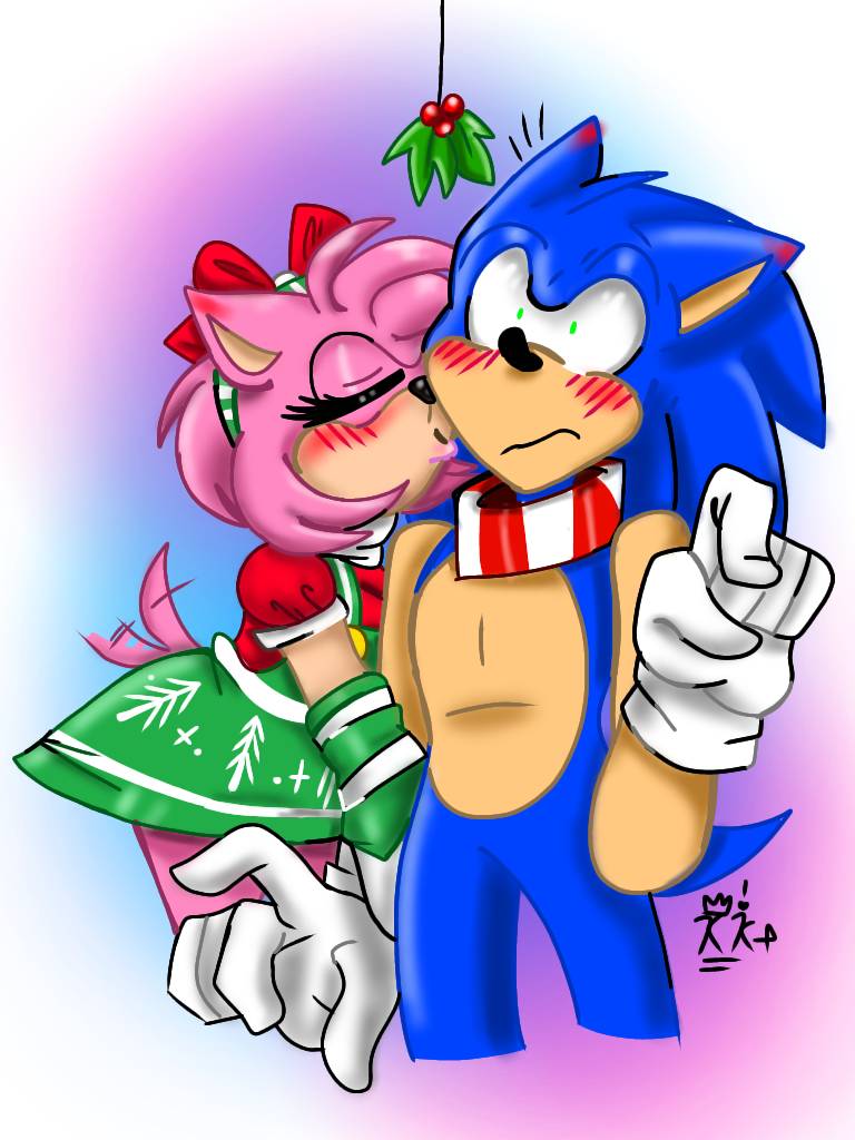 Mistletoe - [sonamy/fanart] by crownkk2 on DeviantArt