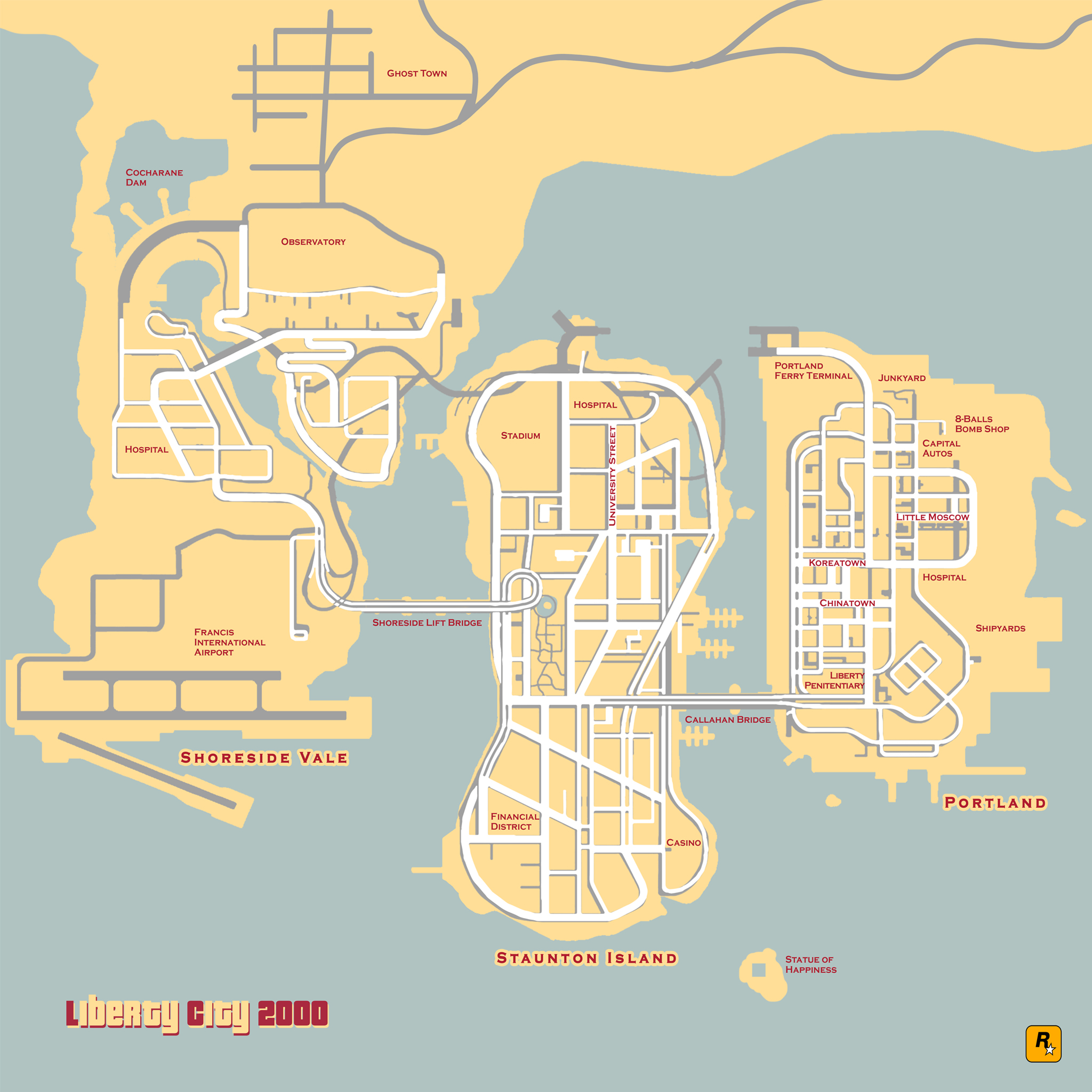 Grand Theft Auto 3  Liberty City Map (Isometric) by VGCartography on  DeviantArt