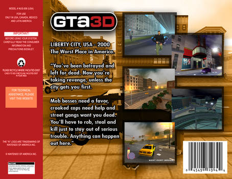 Grand Theft Auto 3D (2000) - N64 Cover (Back)